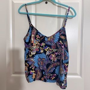 Haute Hippie Black Multicolor Paisley Camisole Top